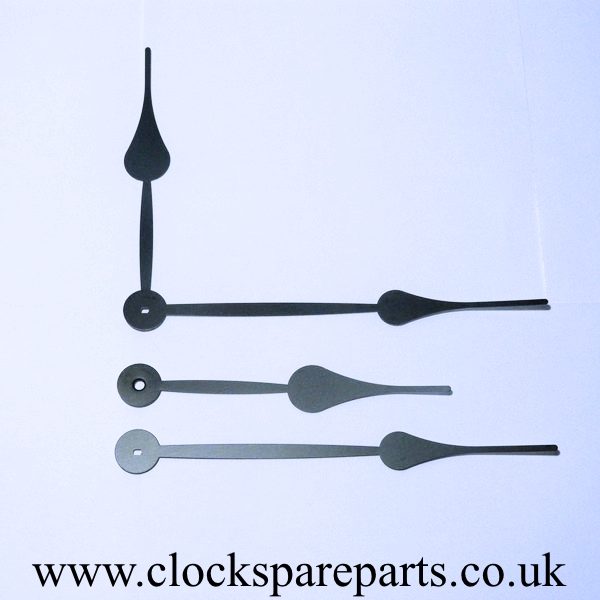 205mm Black spade euroshaft clock hands